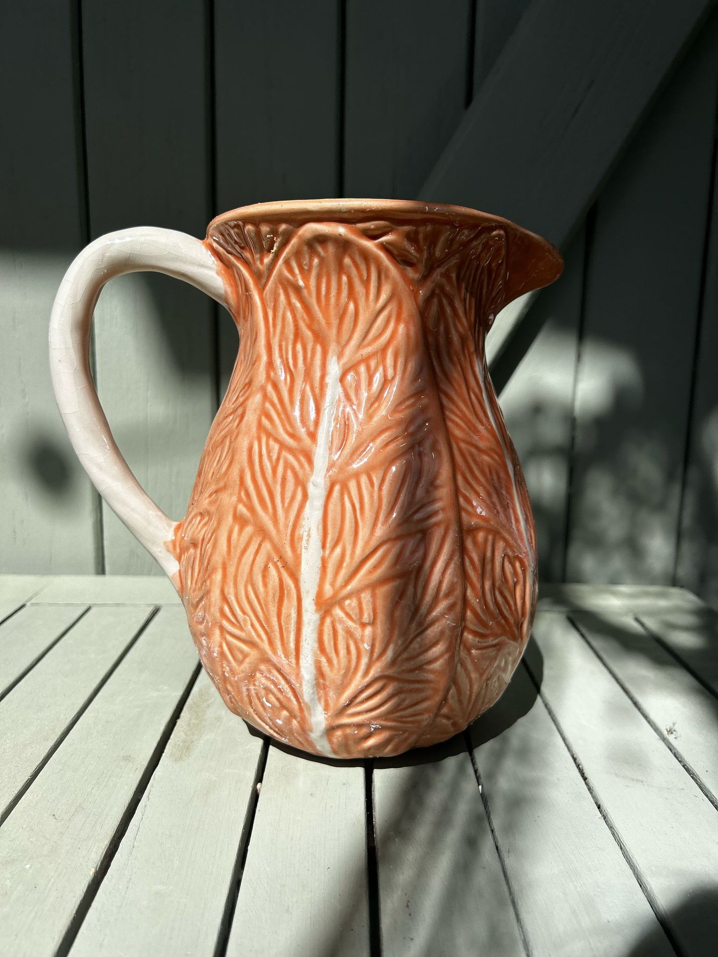 Pichet choux abricot Barbotine vintage