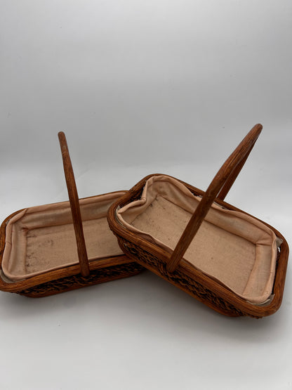 Duo paniers rotin