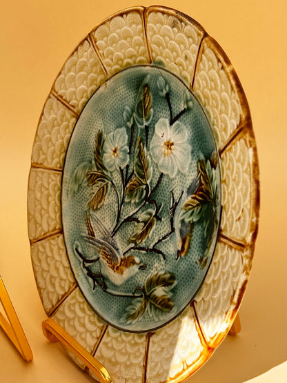 Assiettes anciennes oiseaux
