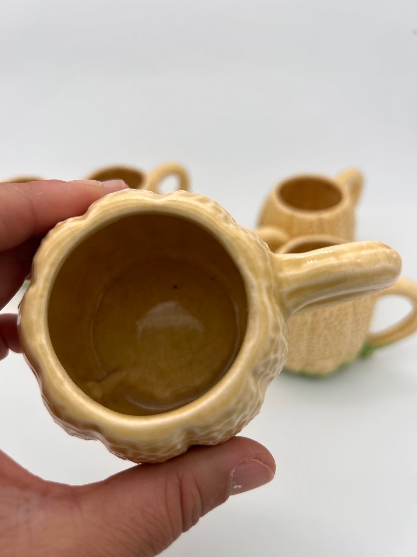 Tasses melon en barbotine