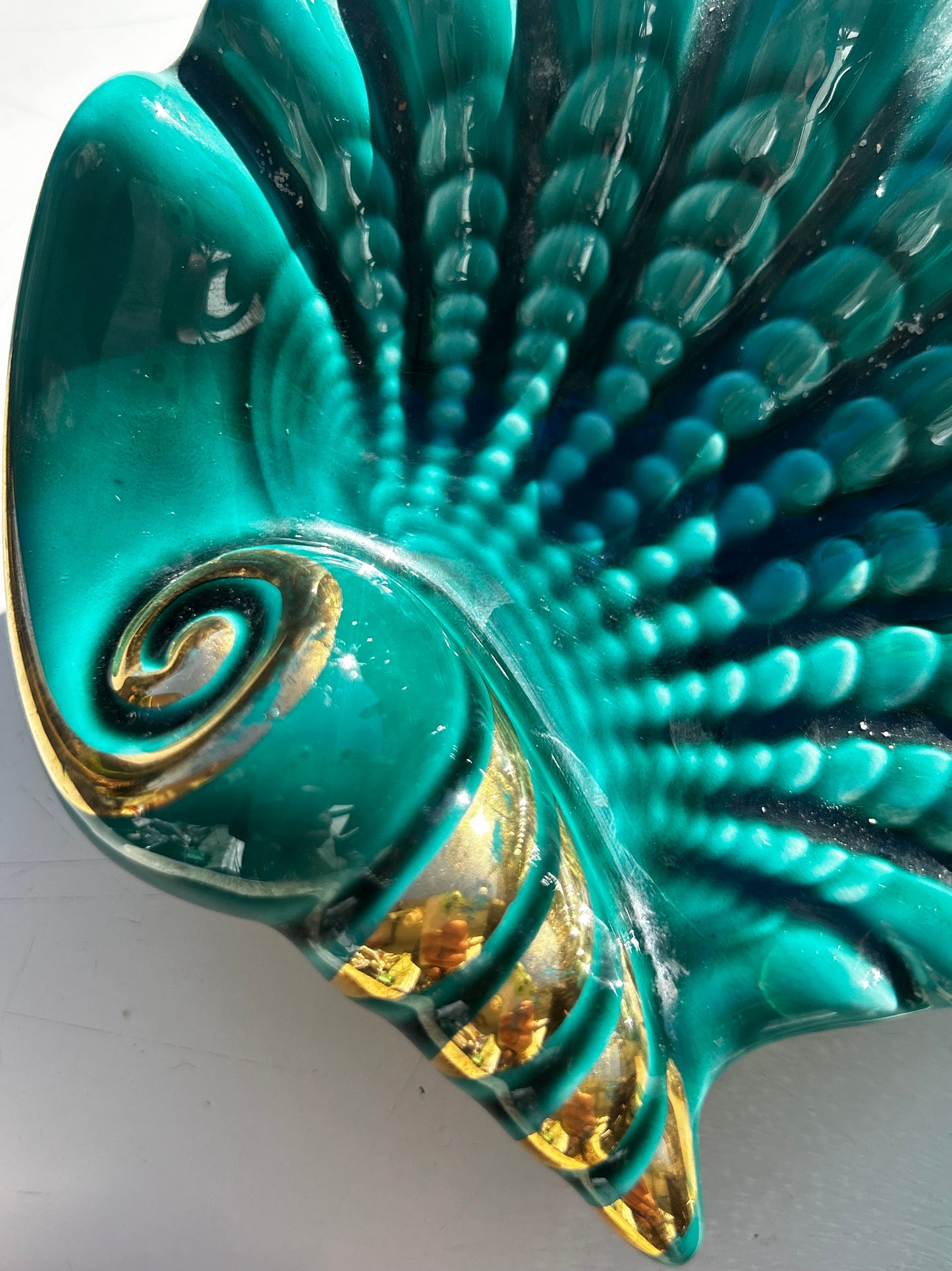 Vide poche vallauris coquillage turquoise