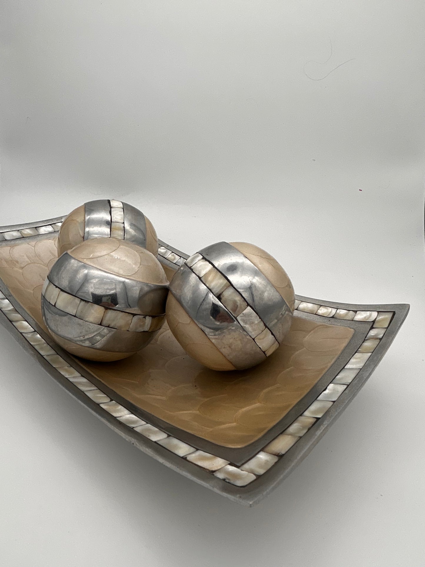 Plateau noël nacre véritable