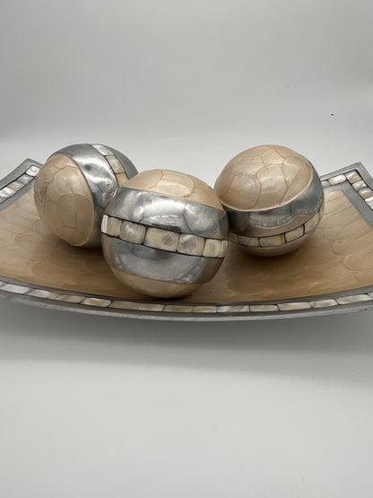 Plateau noël nacre véritable