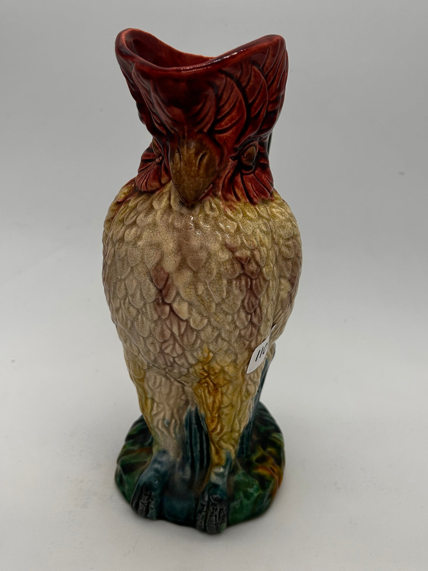 Pichet majolique cacatoès