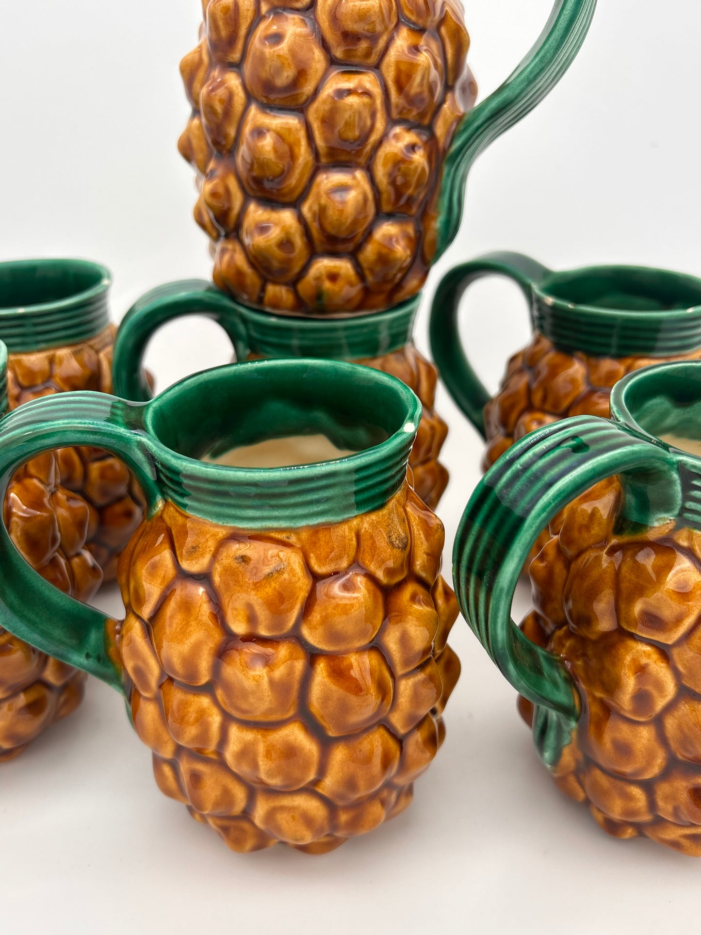 Verres broc vallauris ananas