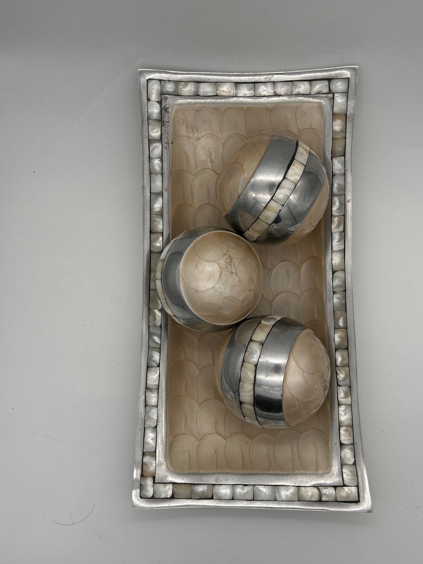 Plateau noël nacre véritable