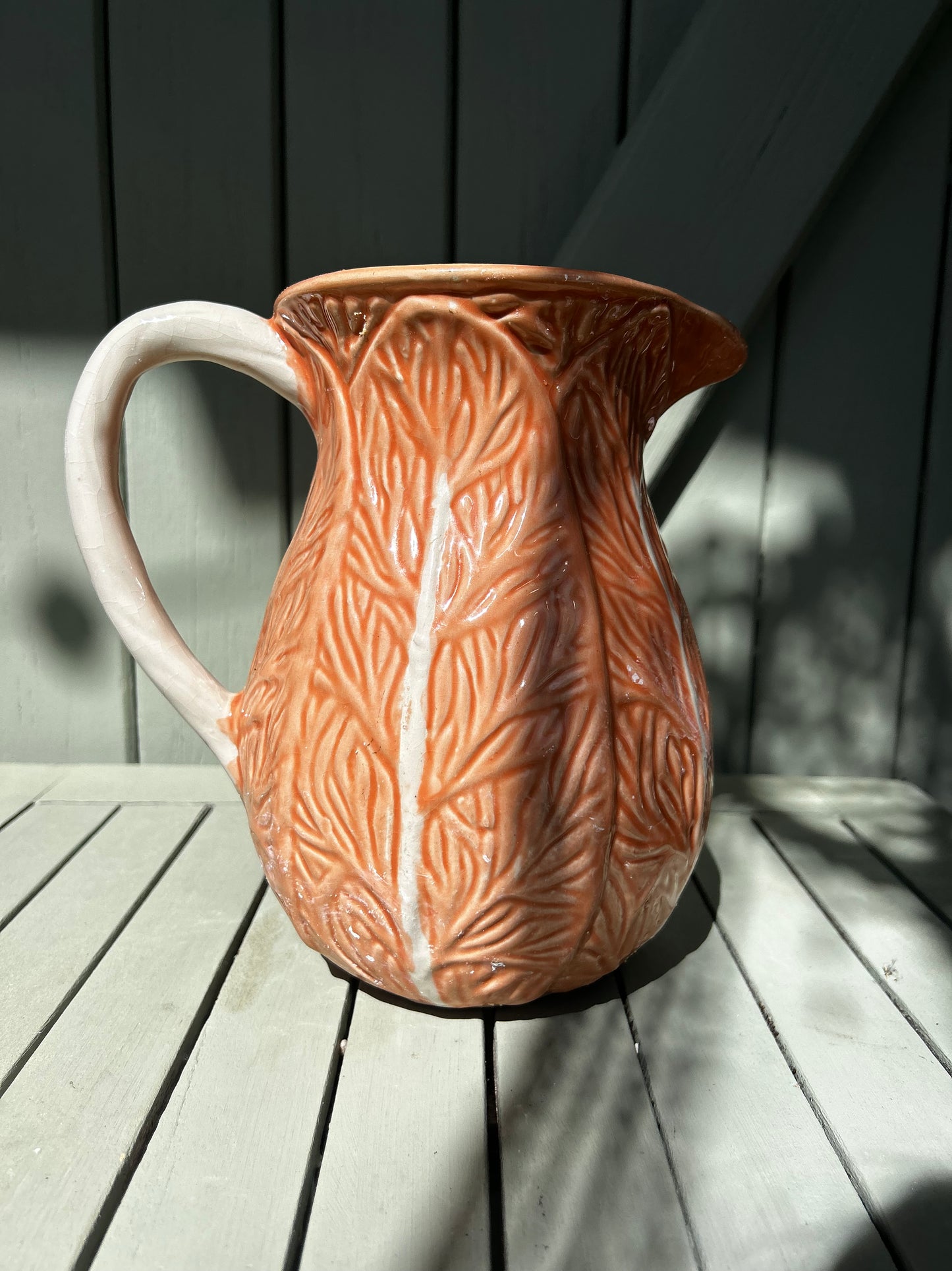 Pichet choux abricot Barbotine vintage