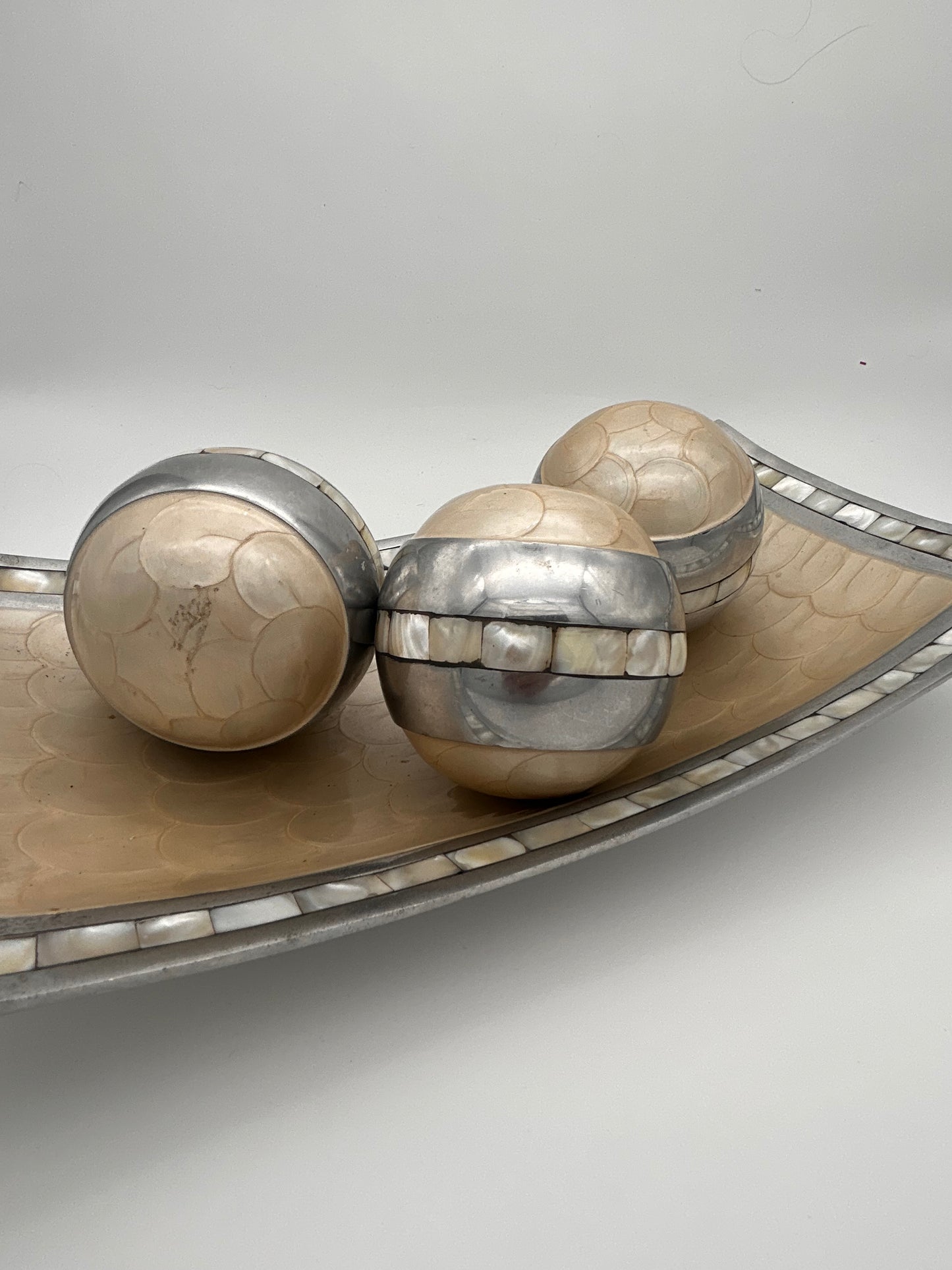 Plateau noël nacre véritable