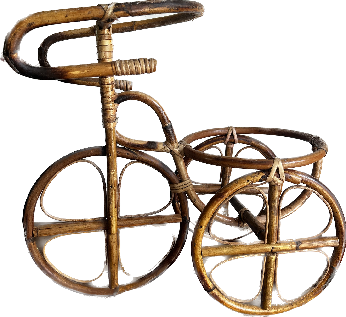 Porte Plante Rotin seventies