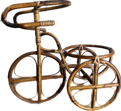 Porte Plante Rotin seventies