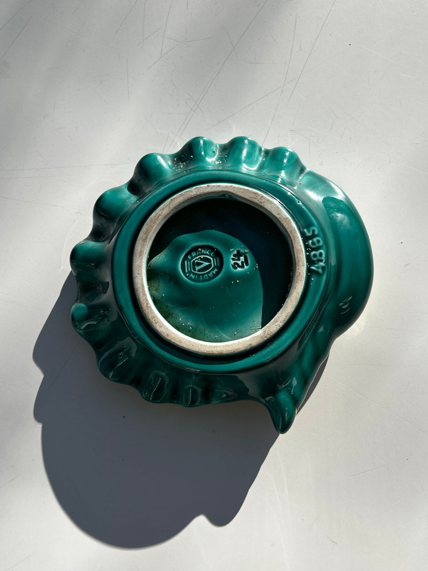 Vide poche vallauris coquillage turquoise