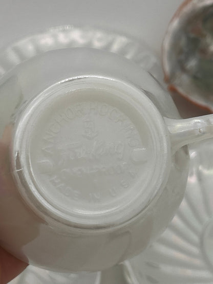 Service à café blanc nacré