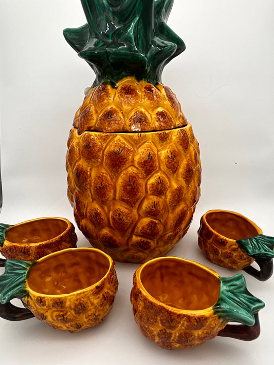 Service à punch Vallauris ananas