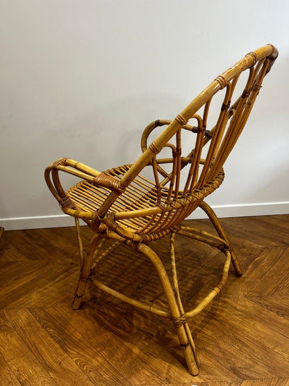 Chaise rotin ancienne
