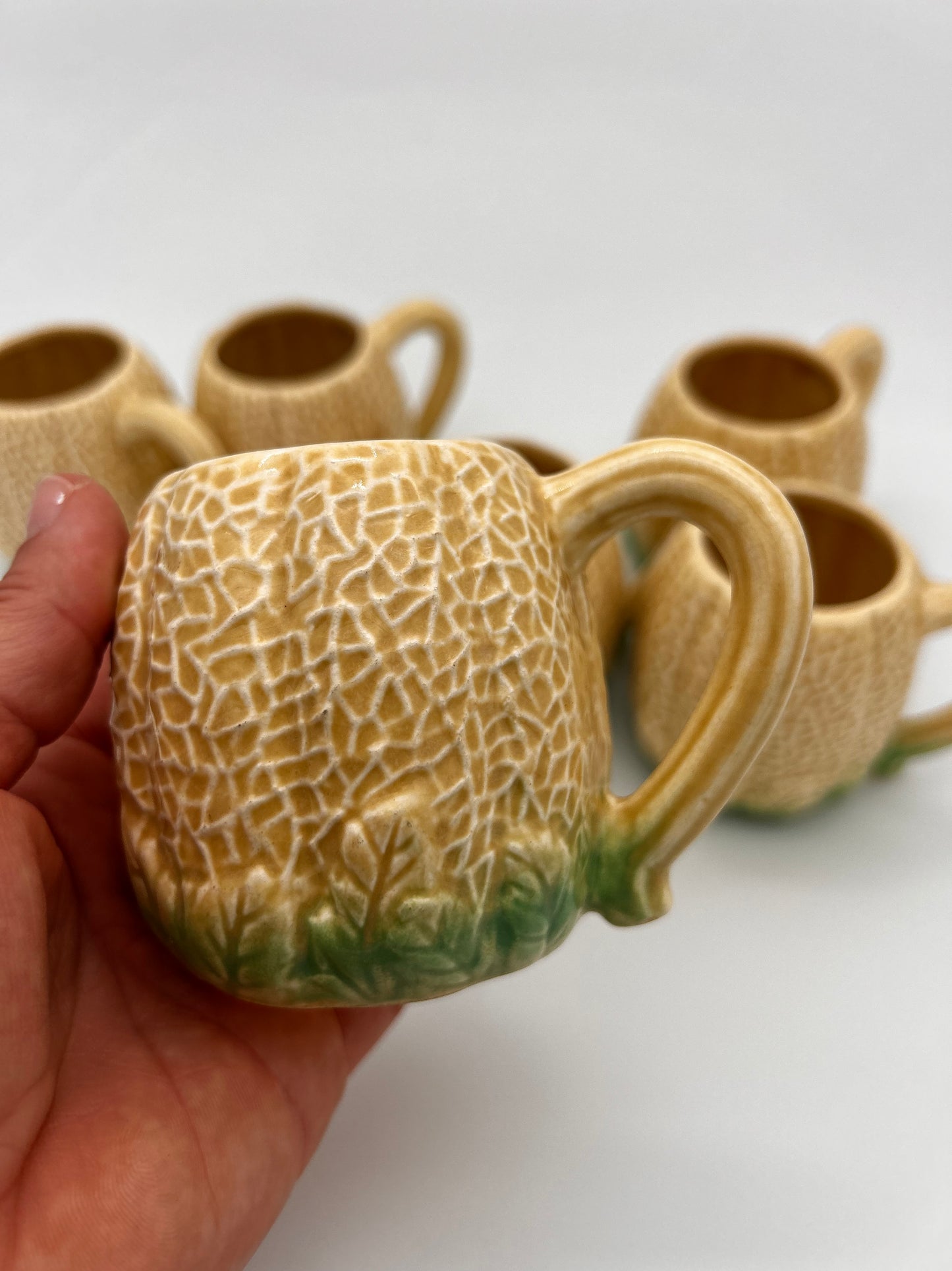 Tasses melon en barbotine