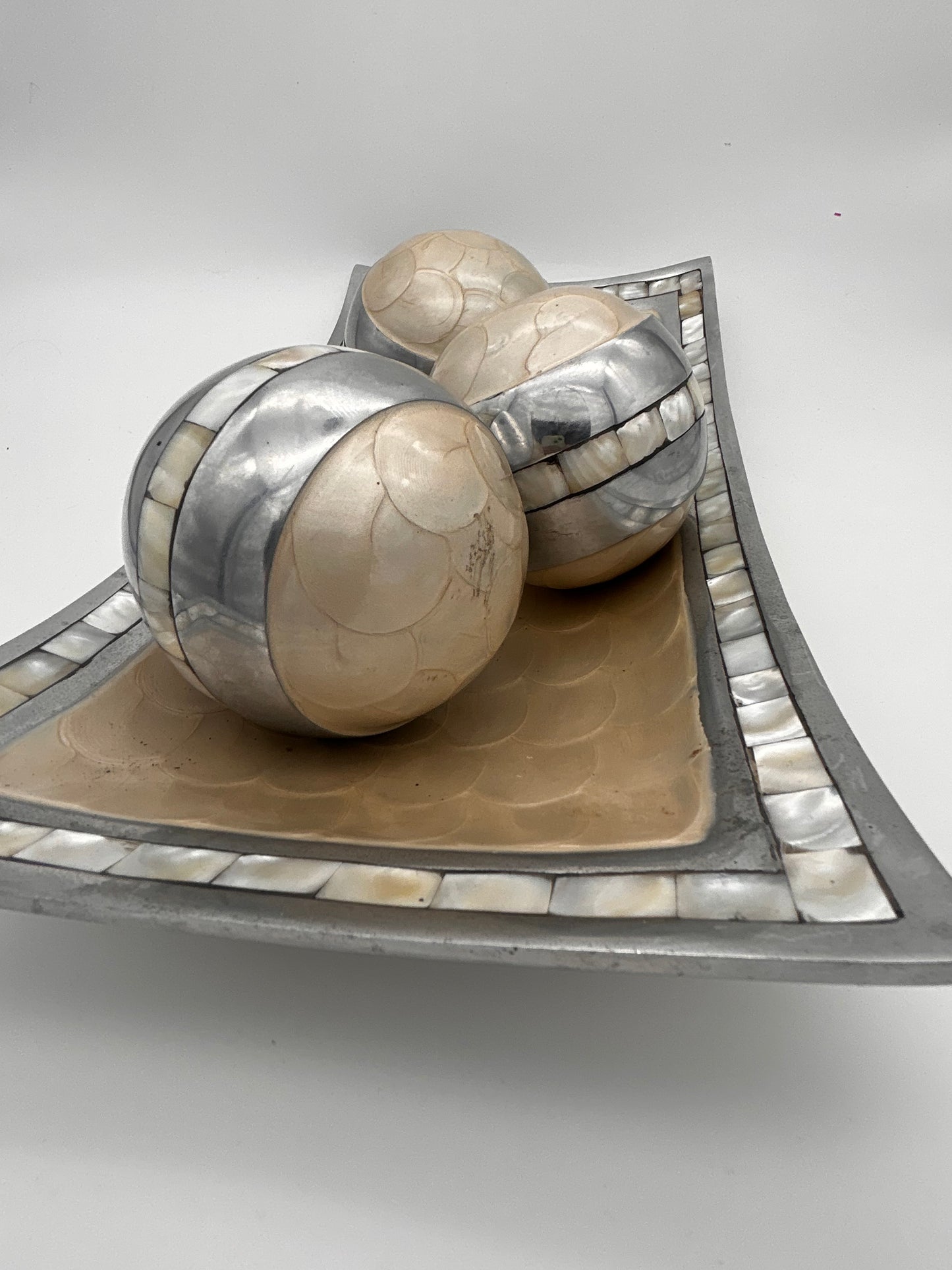 Plateau noël nacre véritable