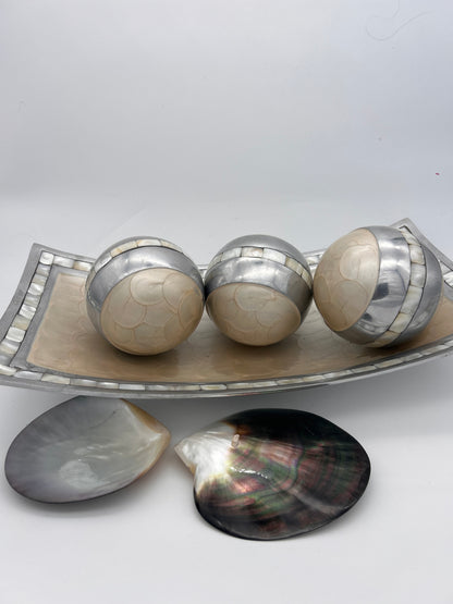 Plateau noël nacre véritable