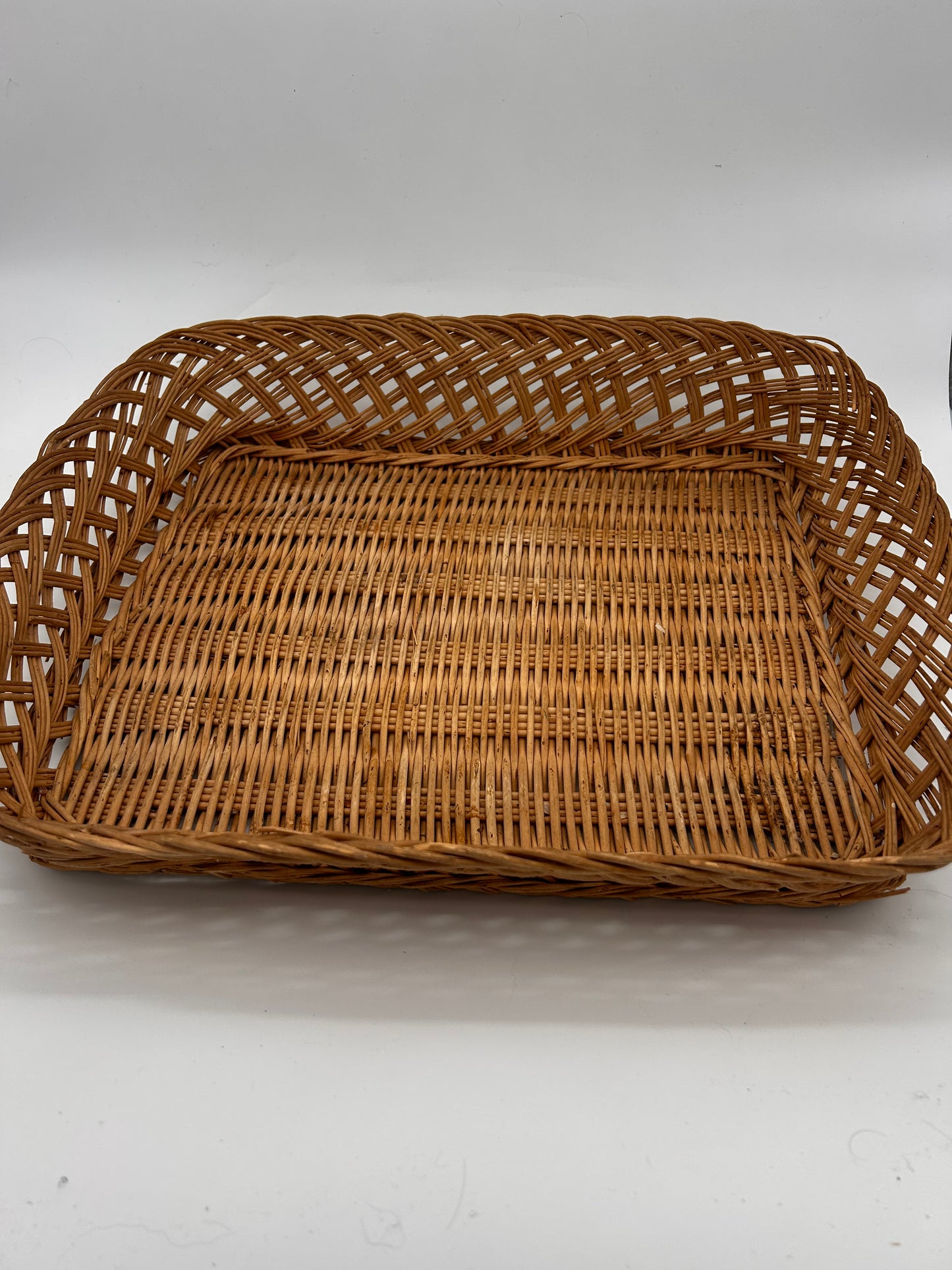 Panier rotin rectangle