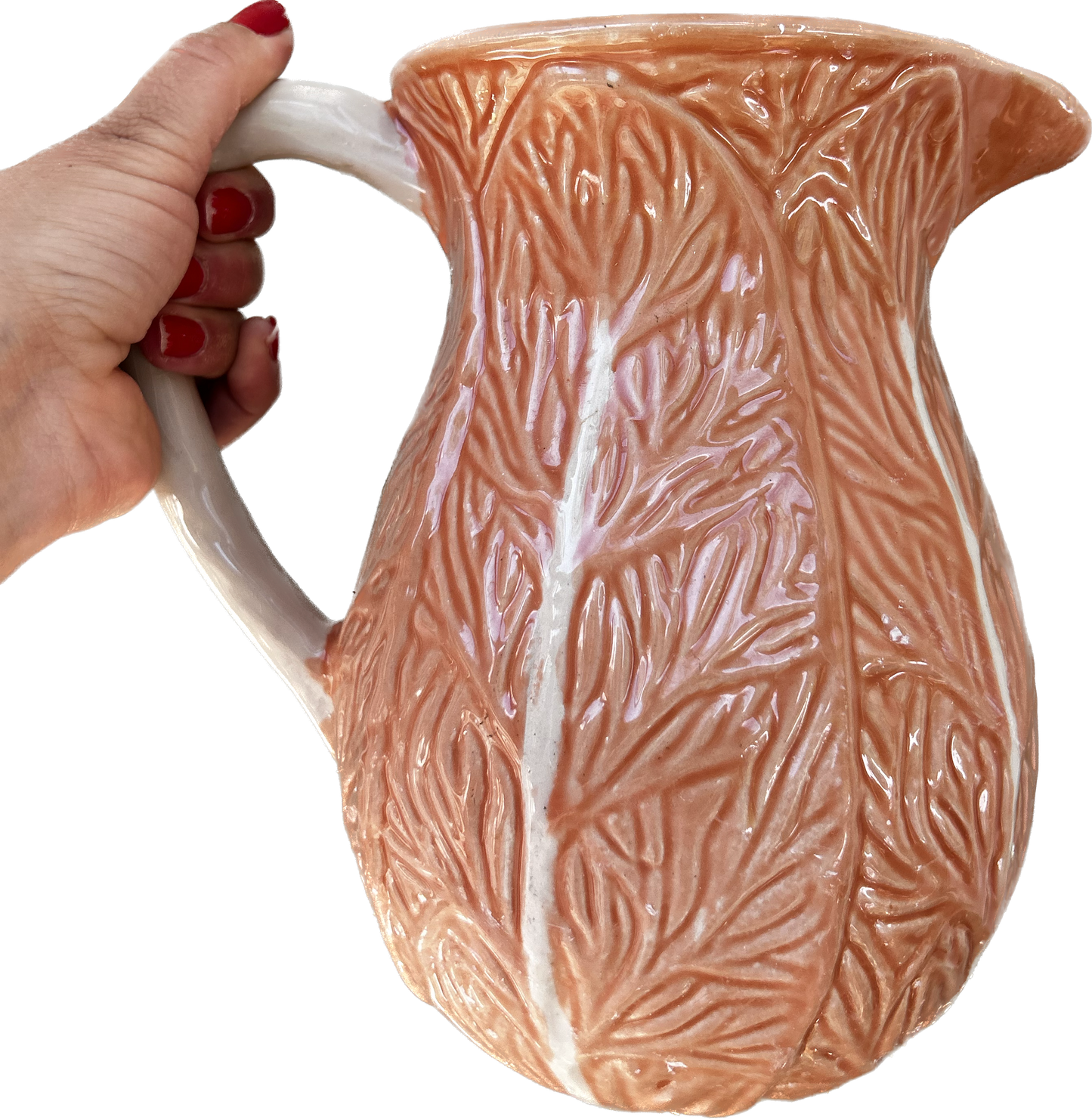 Pichet choux abricot Barbotine vintage