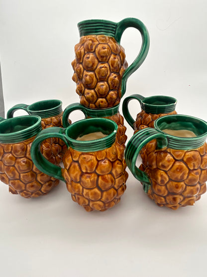 Verres broc vallauris ananas