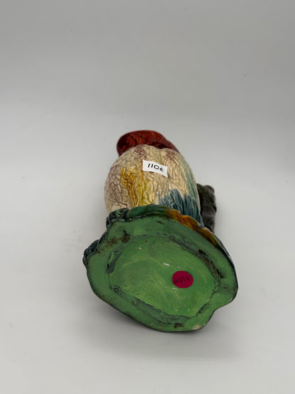 Pichet majolique cacatoès