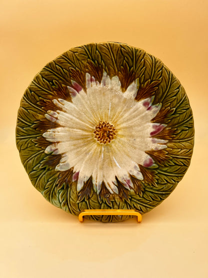 Assiette majolique margueritte