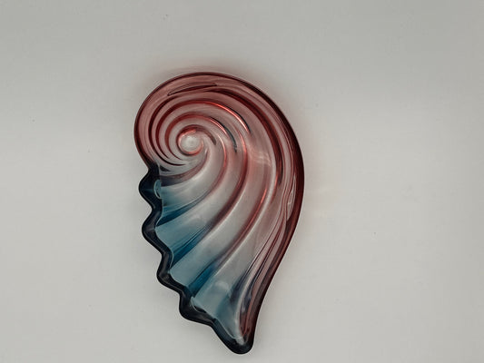 vide poche vintage coquillage en verre