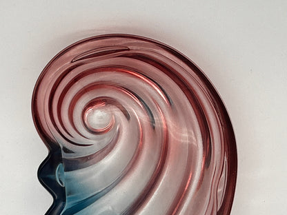 vide poche vintage coquillage en verre