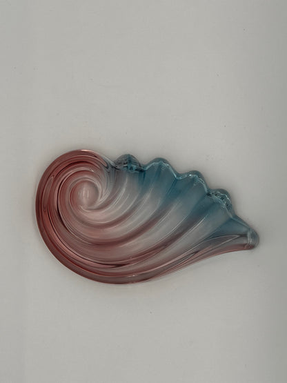 vide poche vintage coquillage en verre