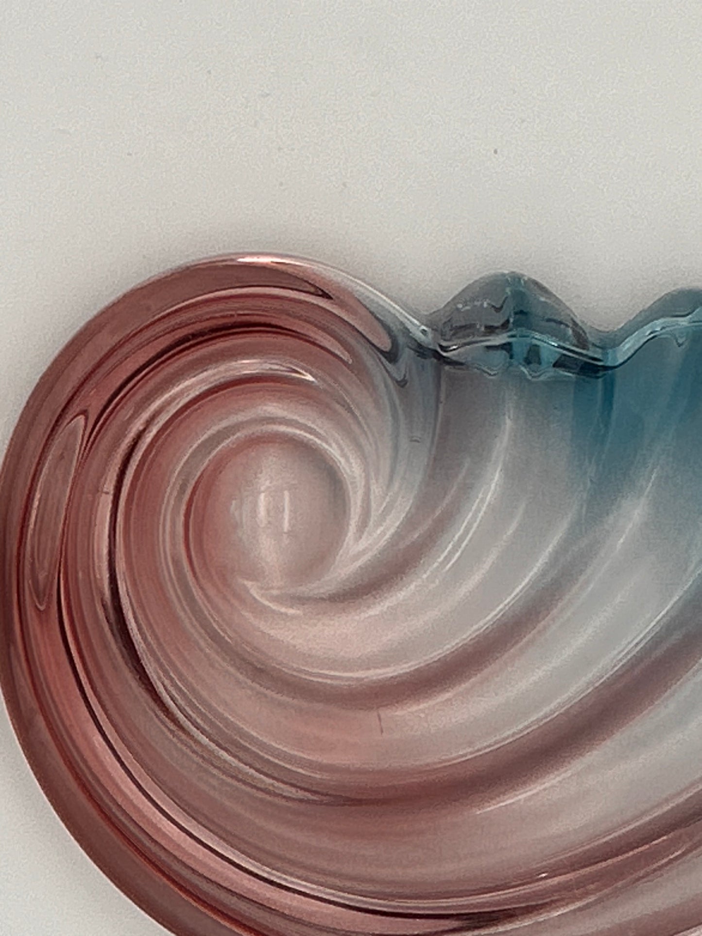 vide poche vintage coquillage en verre