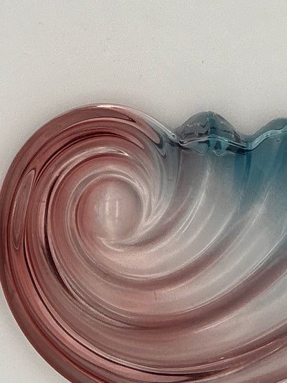 vide poche vintage coquillage en verre