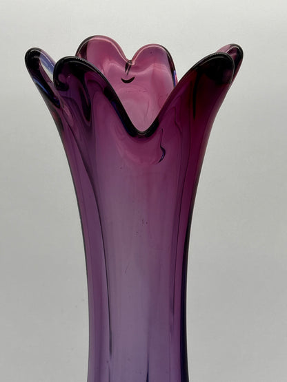 vase murano bleu rose
