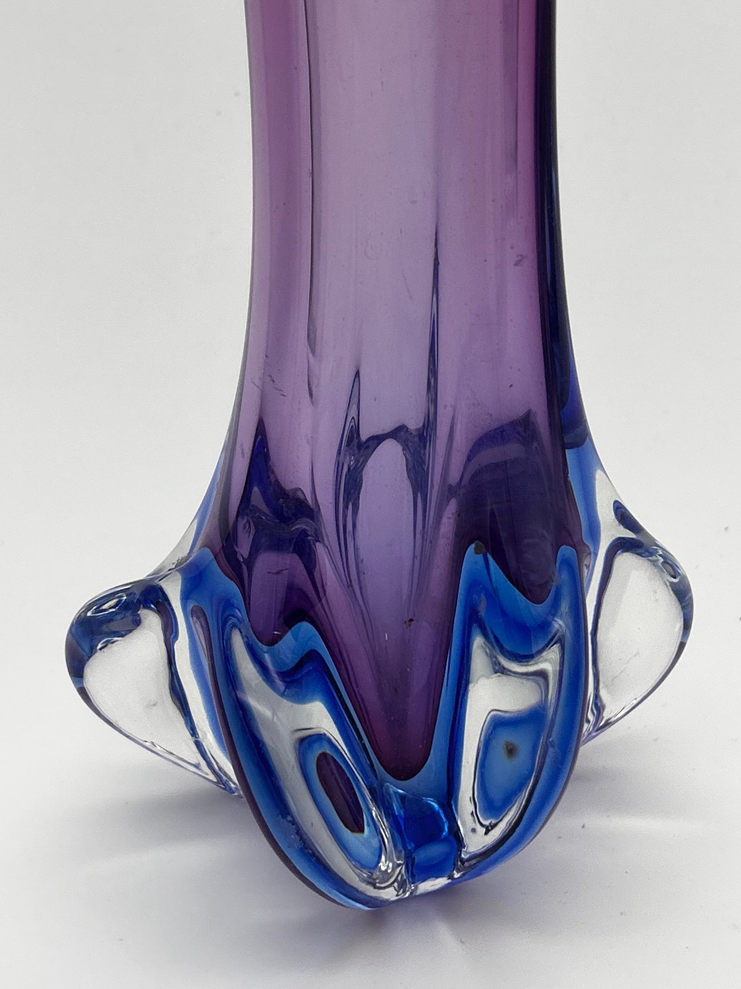 vase murano bleu rose