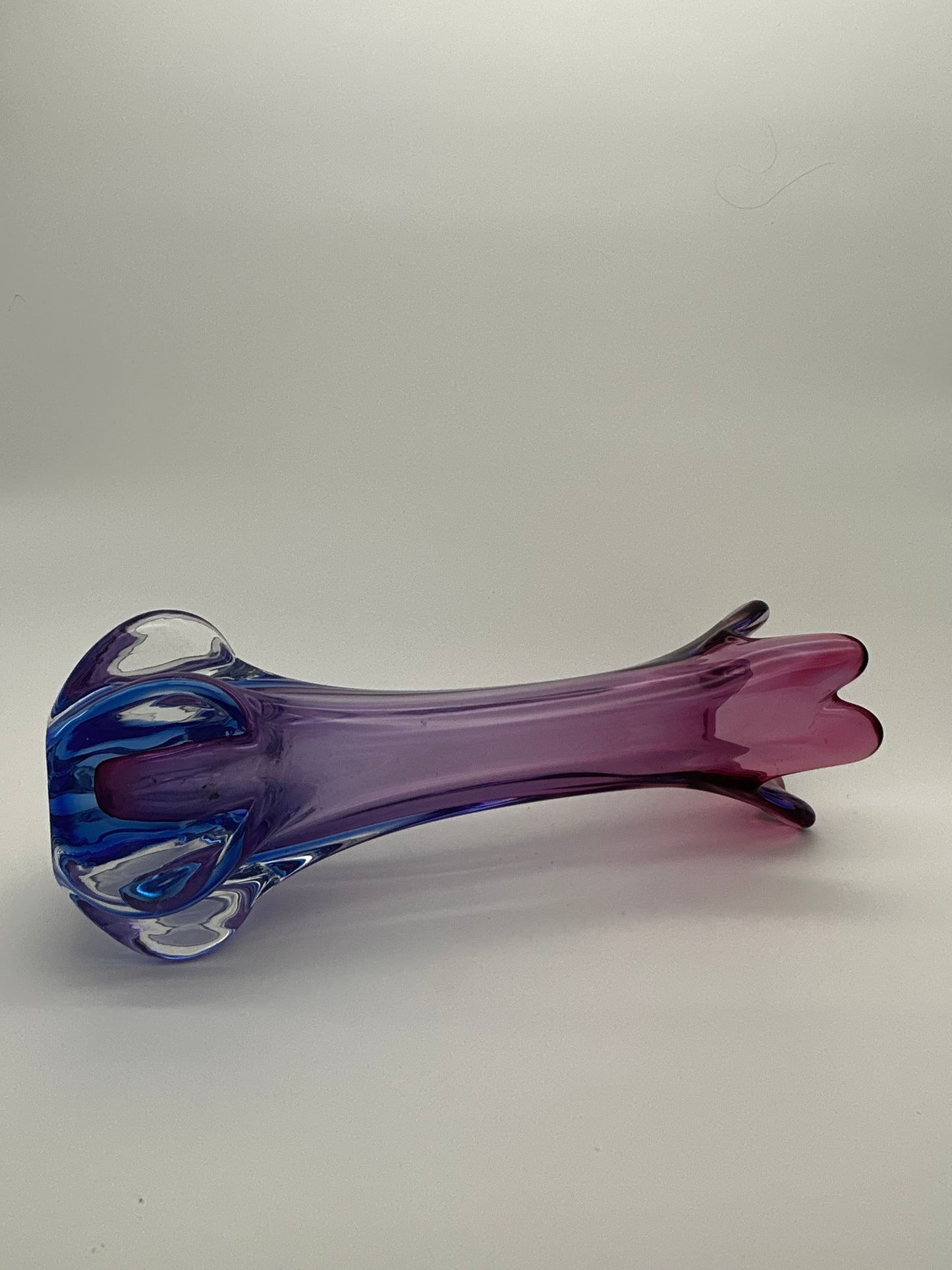 vase murano bleu rose