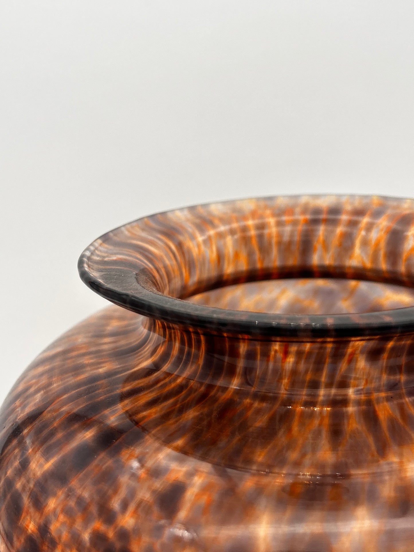 Vase vintage boule léopard