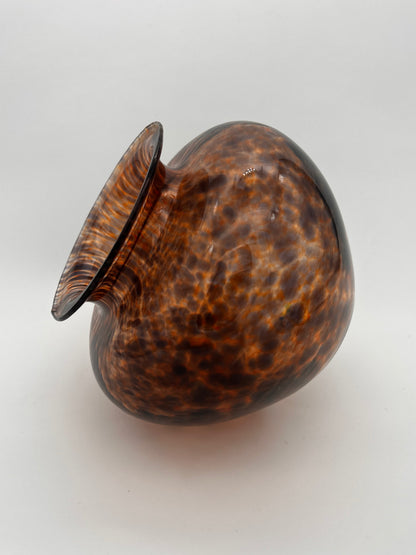 Vase vintage boule léopard