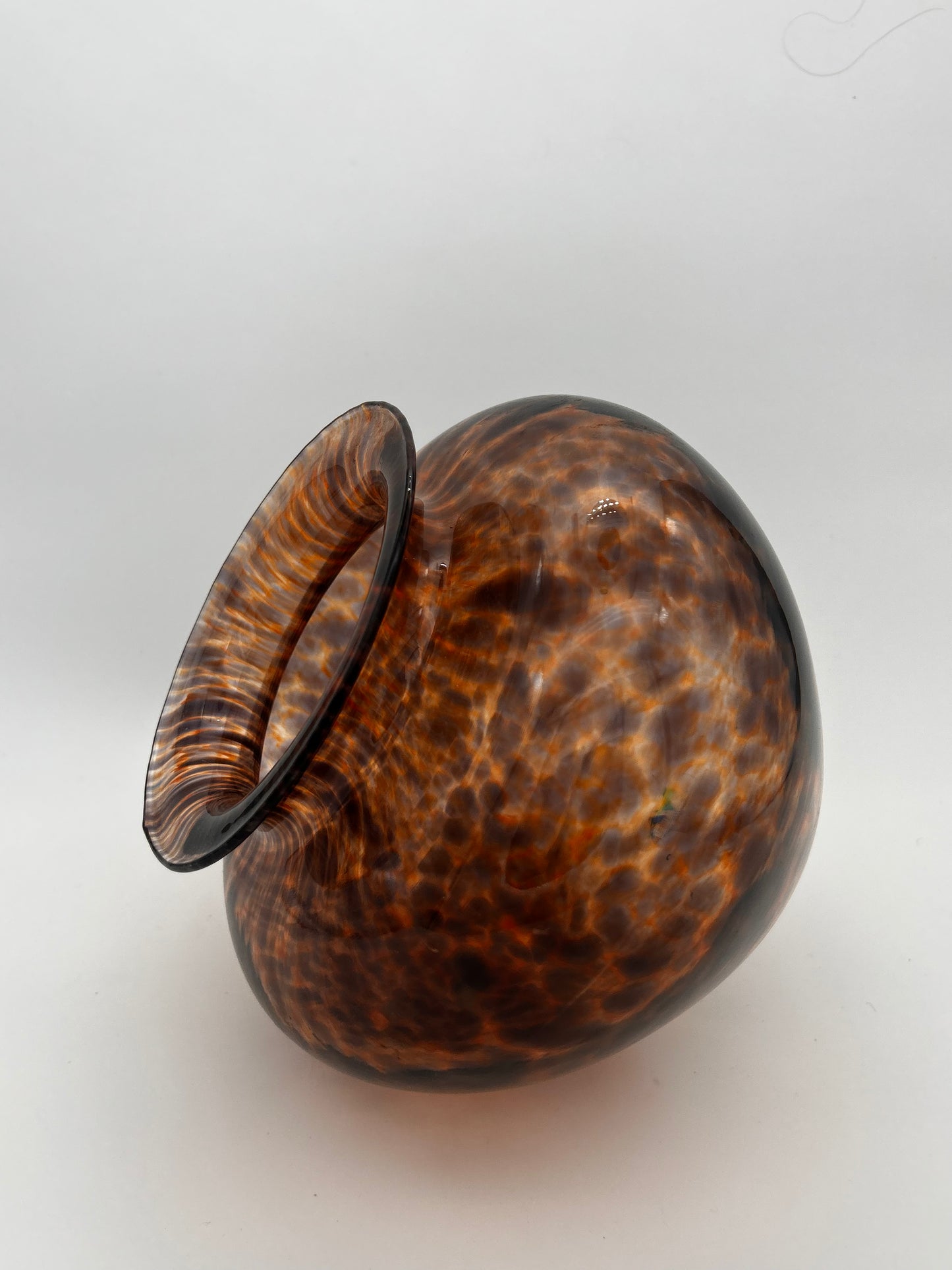 Vase vintage boule léopard