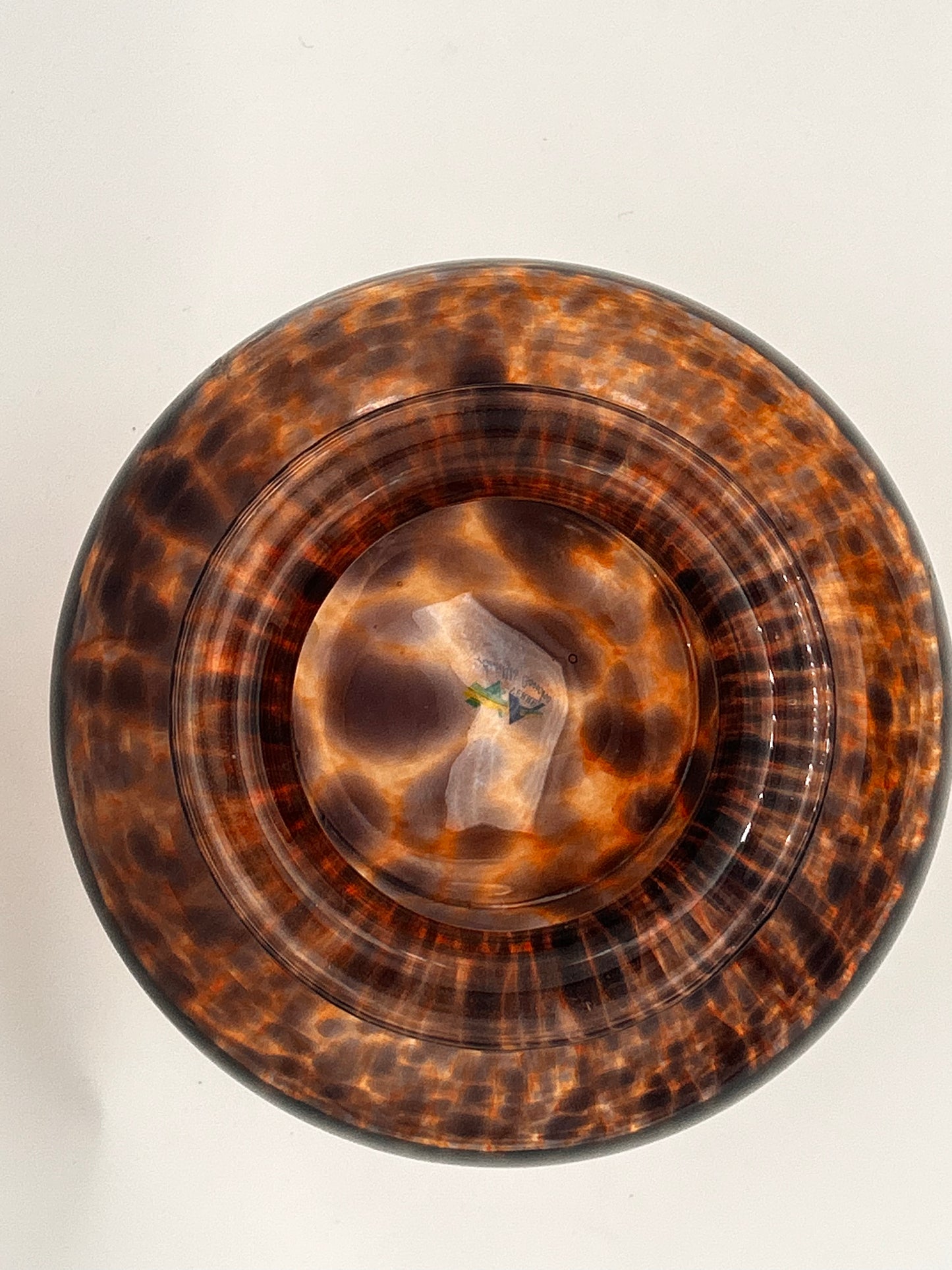 Vase vintage boule léopard