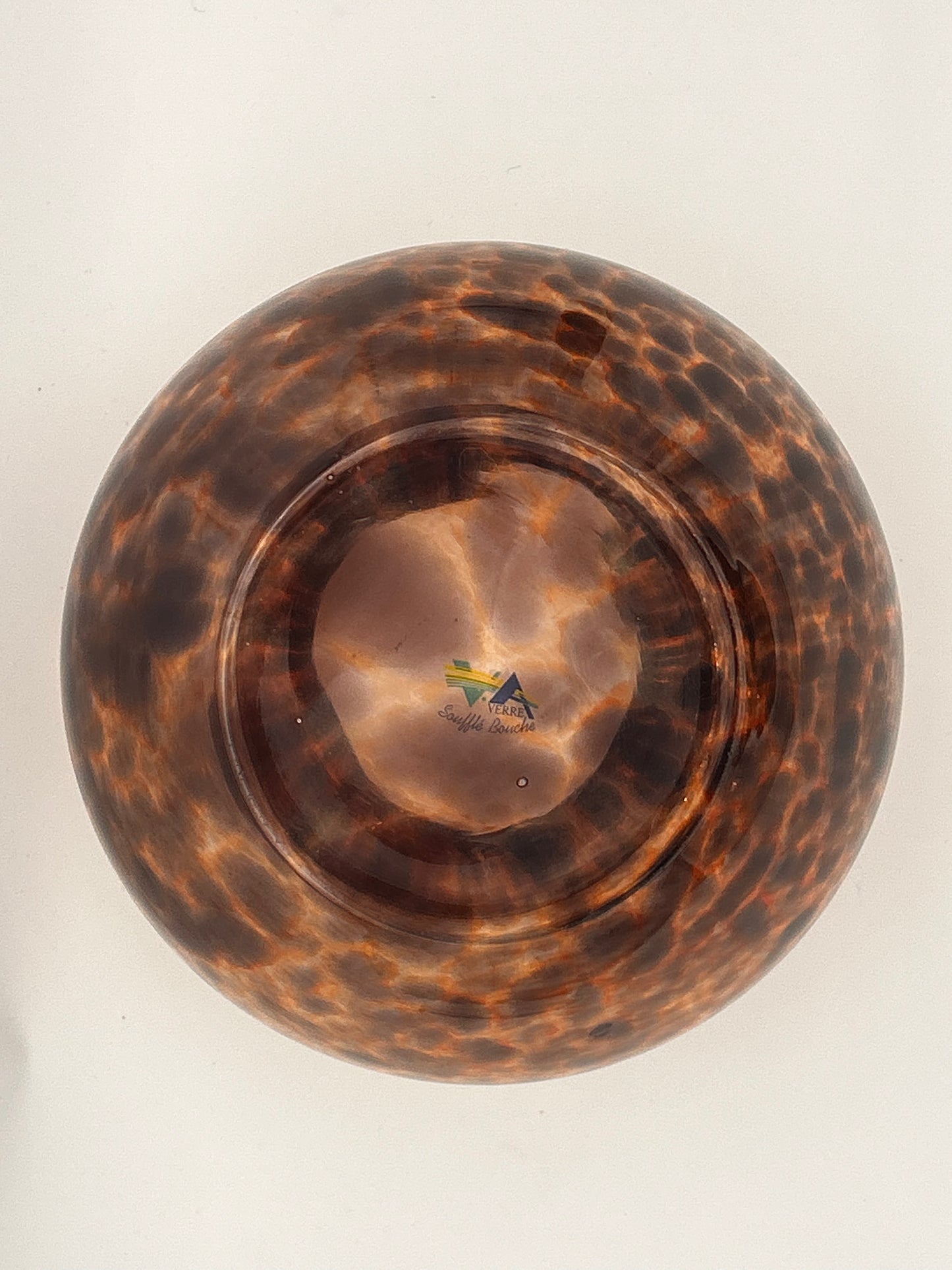 Vase vintage boule léopard