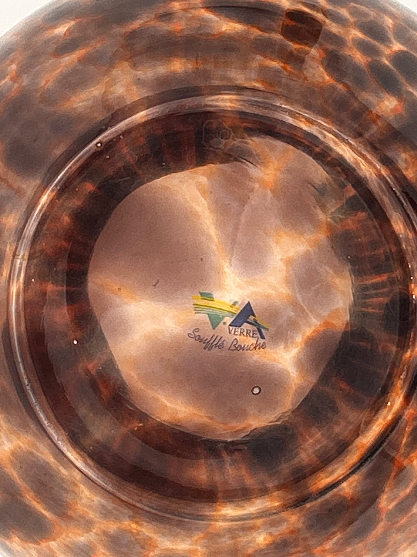 Vase vintage boule léopard